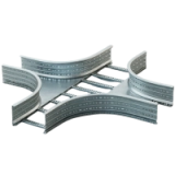Х-образный ответвитель лестничного лотка 500х100х1 мм